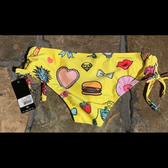 NWT‎ Wildfox Emoji Ruched Boyshort Bikini Bottom - Picture 9 of 12
